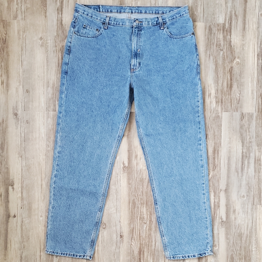 40x32 vintage wash relaxed straight jeans